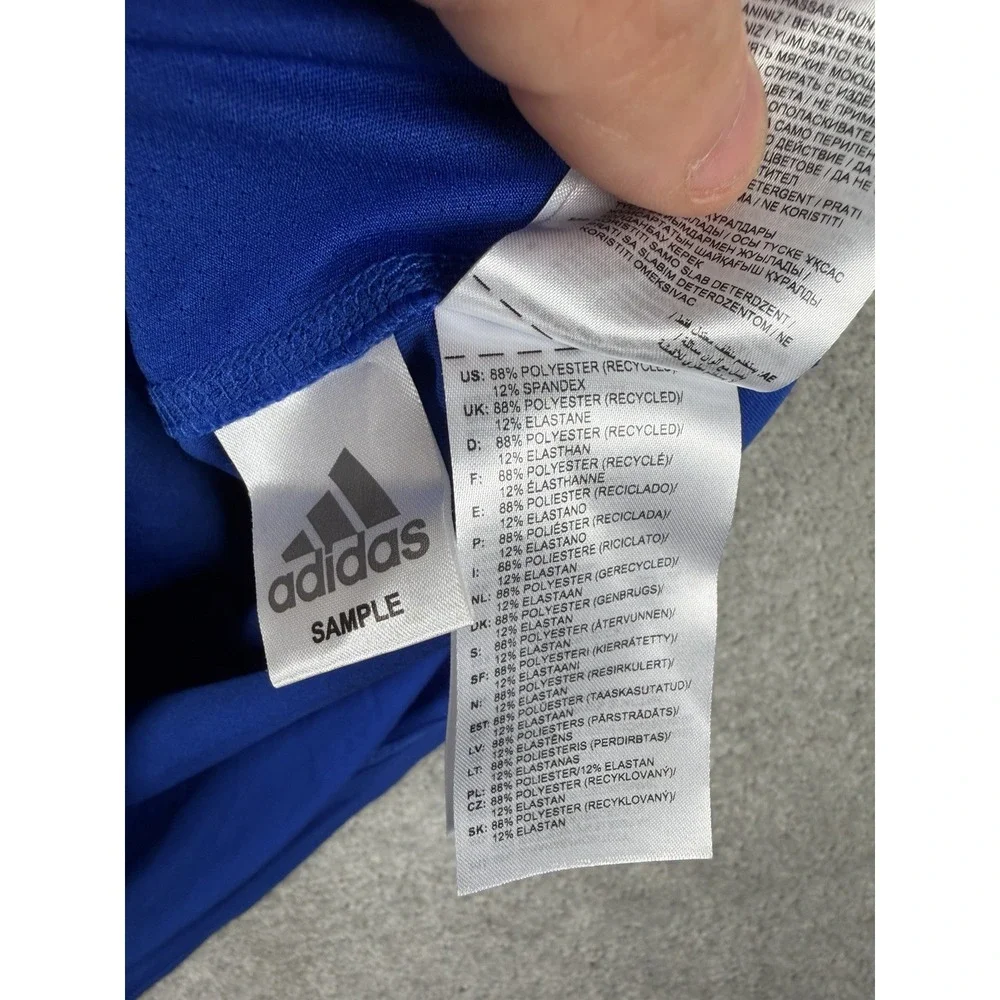 NWT Adidas STM Team Polo Red/Blue M Lightweight Breathable Golf Recycle Lot Of 2